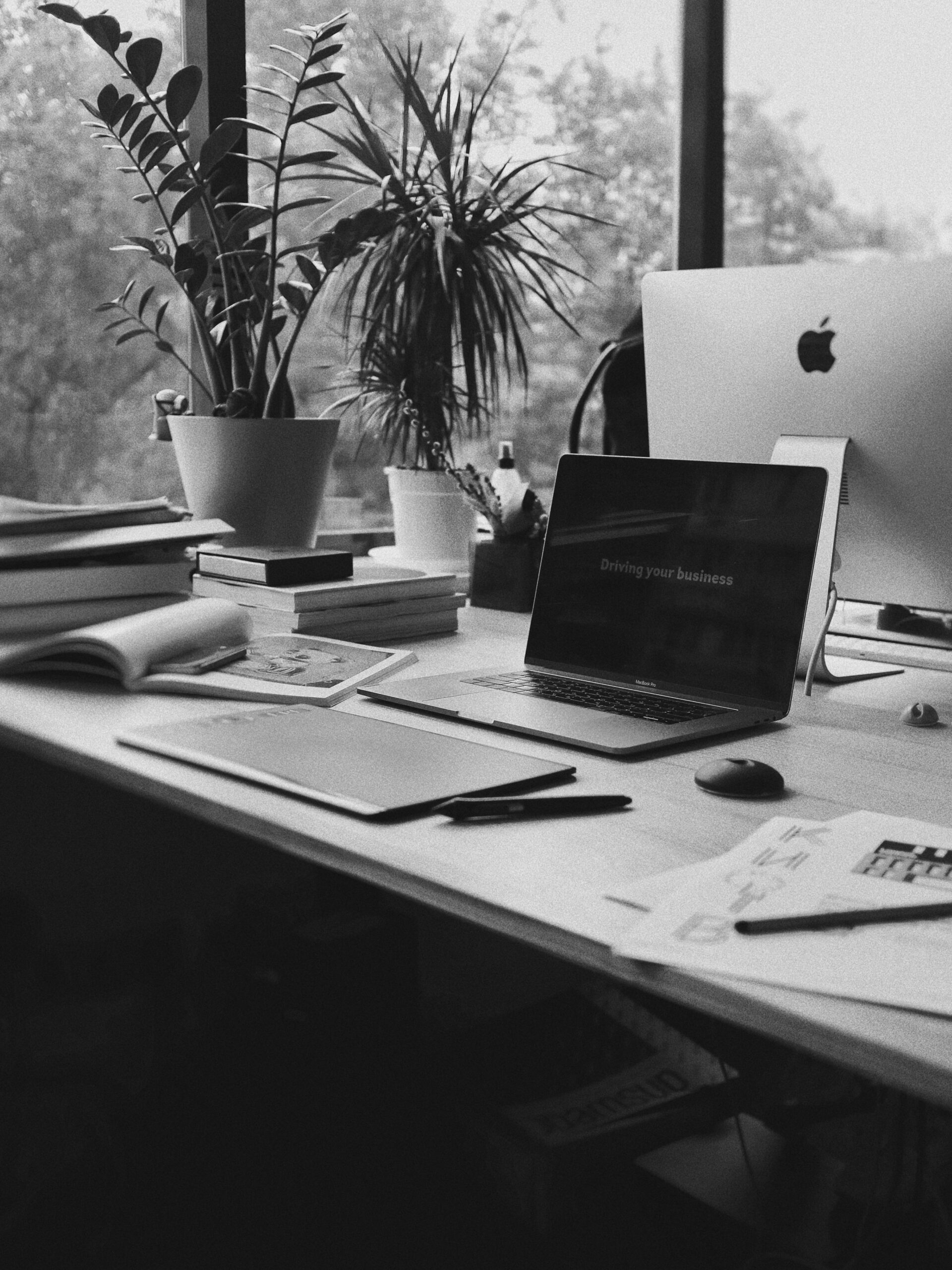 a laptop on a desk